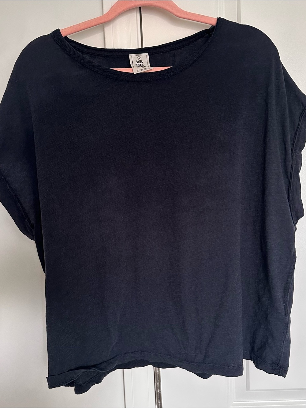 We The Free Black Relaxed Boxy Short Sleeve Tee